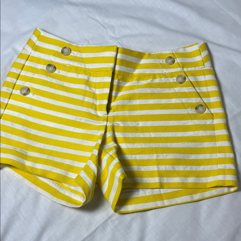 Loft Yellow Striped Women's Shorts